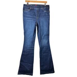 Spanx Clean Indigo Bootcut Trouser Pull On Jeans Stretch Womens XL Tall Dark